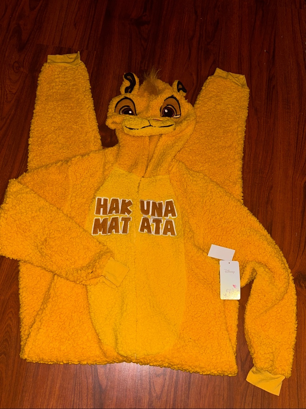 Disney The Lion King "Hakuna Matata" Simba Sherpa Onesie Suit sz L - Picture 9 of 14